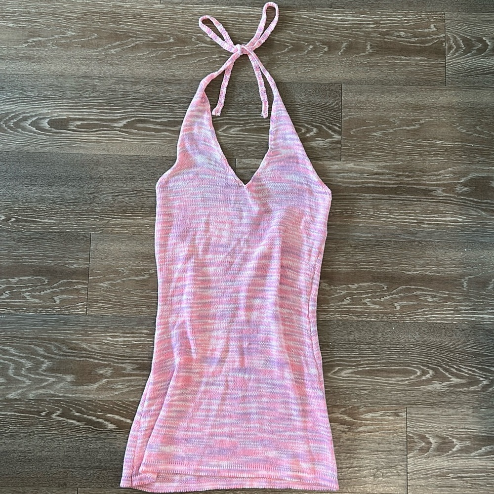 knit halter dress / cover up